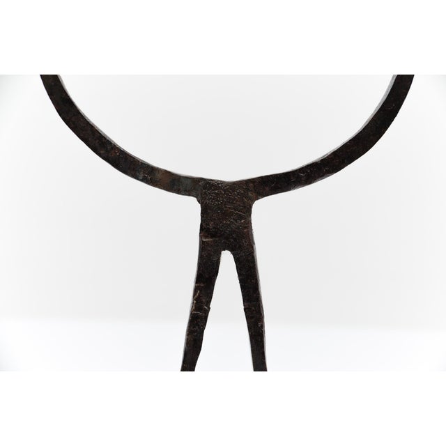 Metal Brutalist Hand-Forged Iron Candleholder, 1960s For Sale - Image 7 of 9