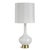 Contemporary White Glass Glow Table Lamp For Sale - Image 3 of 6