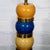 Pair of multicolored ceramic and brass table lamps For Sale - Image 4 of 9