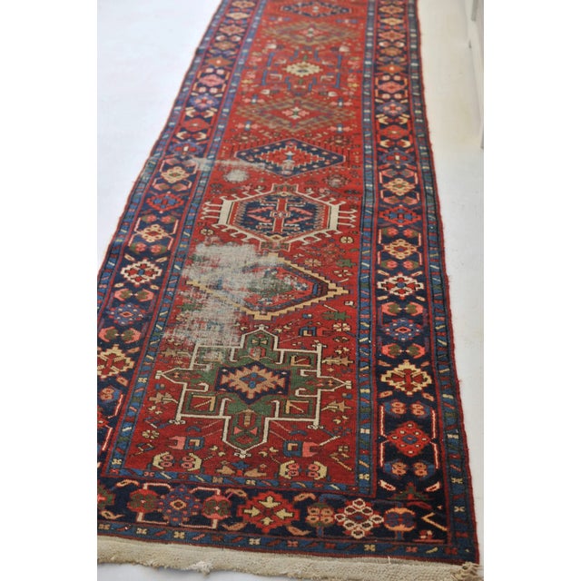 Boho Chic 1930s Tribal Geometric Runner Rug , 3.1 x 13.10 For Sale - Image 3 of 11