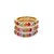 3.42Carat Multi Color Sapphire Diamond Gold Stackable Bands Beautifully curated Stackable Bands with Multi Color Sapphires...