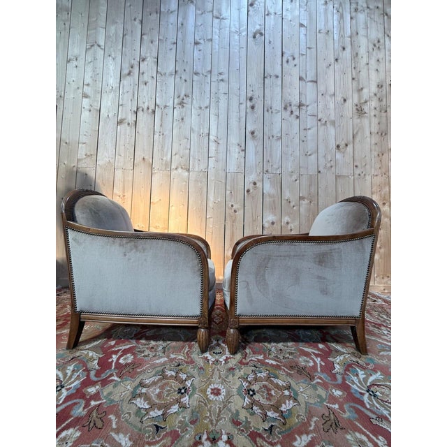 1940s Vintage Art Deco Lounge Chairs, 1940s, Set of 2 For Sale - Image 5 of 7