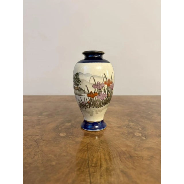 Antique Japanese Satsuma Baluster Shaped Vase, 1900 For Sale - Image 6 of 6