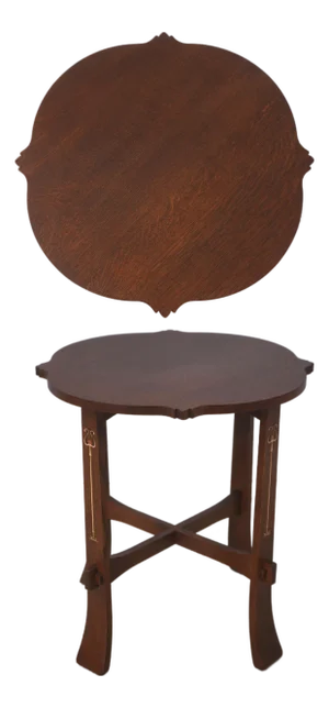 Stickley Harvey Ellis Inlaid Oak Tea Table