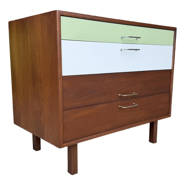 Refinished Jens Risom Chest of Drawers Mid Century Modern For Sale
