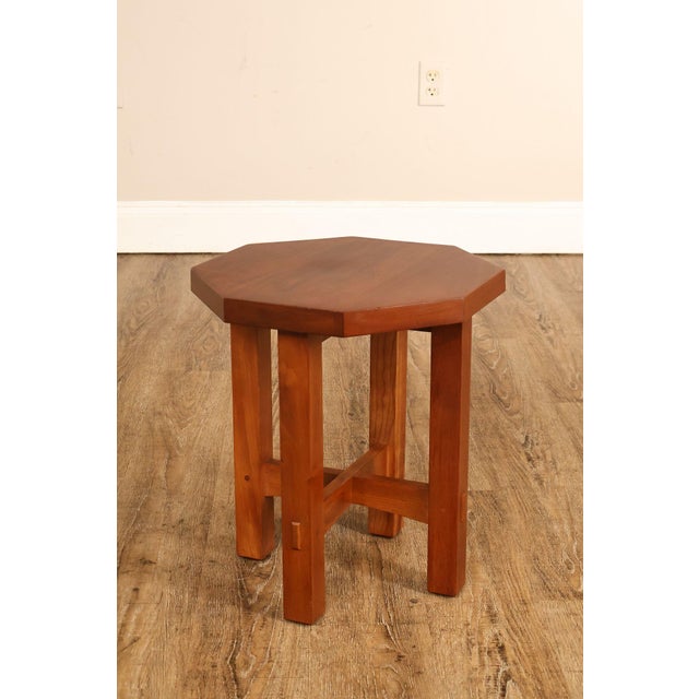 High Quality American Made Solid Cherry Tabouret or Side Table with Octagonal Top