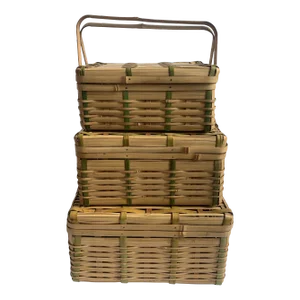 Vintage Picnic Baskets - Set of Three