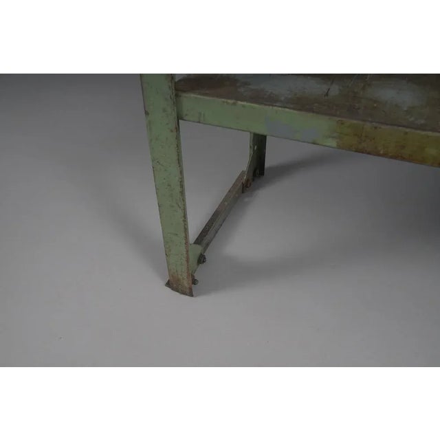 Industrial Art Deco Metal Shelf, 1950s For Sale - Image 10 of 13