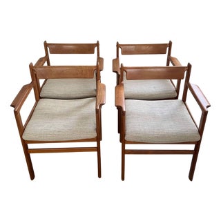 Wooden Chairs by H. W. Klein for Bramin, Denmark, 1960s, Set of 4 For Sale