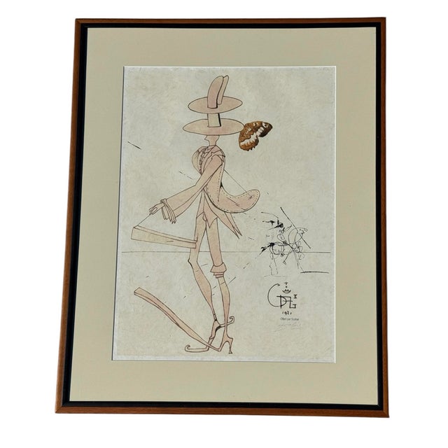 Salvador DALI (1904-1989) Scarab Costumes: The Perfect Dandy, 1971 Original color lithograph (Desjobert workshop) Signed...