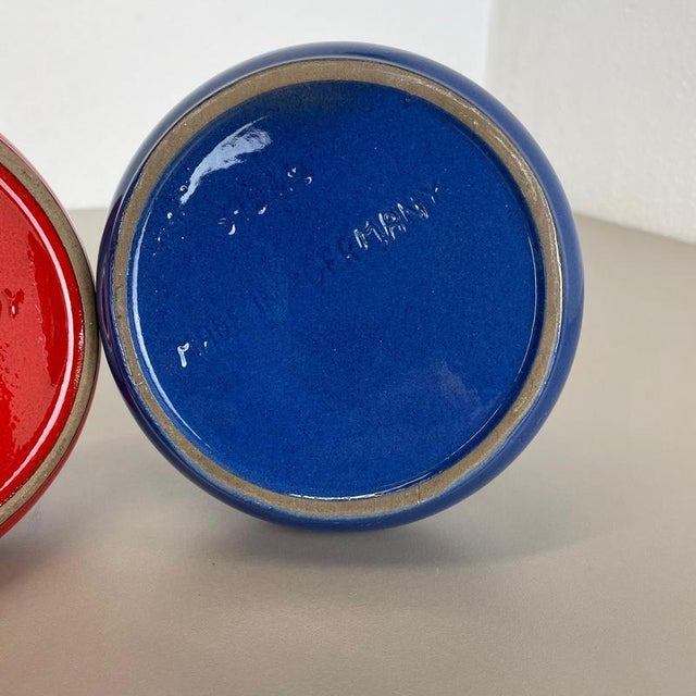 Ceramic Studio Pottery Vases attributed to Marei Ceramics, Germany, 1970s, Set of 2 For Sale - Image 18 of 18