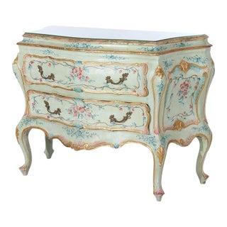 French Niccolini French Louis XIV Style Hand Painted Bombay Commode Signed 20thC For Sale