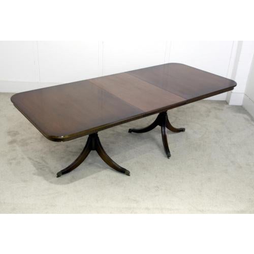 Hollywood Regency Regency Dining Table and Hepplewhite Chairs, Set of 9 For Sale - Image 3 of 8