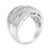 Haus of Brilliance .925 Sterling Silver 1.0 Cttw Channel Set Alternating Round and Baguette Diamond Cross-over Bypass Ring Band (I-J Color, I2-I3 Clarity) - Size 7 For Sale - Image 4 of 6