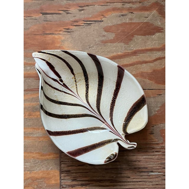 Vintage Italian Striped Glass Bowl After Murano For Sale In West Palm - Image 6 of 7
