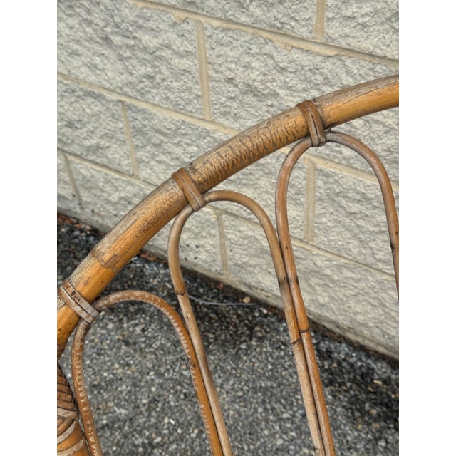 Vintage 1970s Coastal Modern Italian Rattan Chaise Lounge For Sale - Image 12 of 12