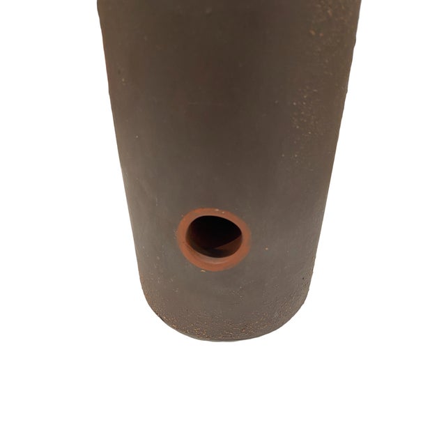 Mid 20th Century Tall Chinese Yixing Zisha Brush Pot/Vase/Incense Holder, Signed For Sale - Image 5 of 8