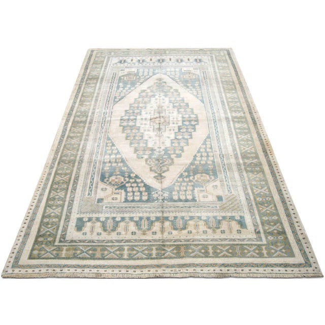 1960s 1960s Turkish Oushak Rug For Sale - Image 5 of 6