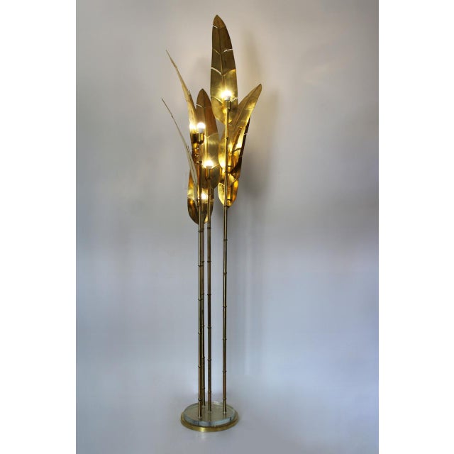 Palma Floor Lamp in Brass, 1970s For Sale - Image 16 of 16