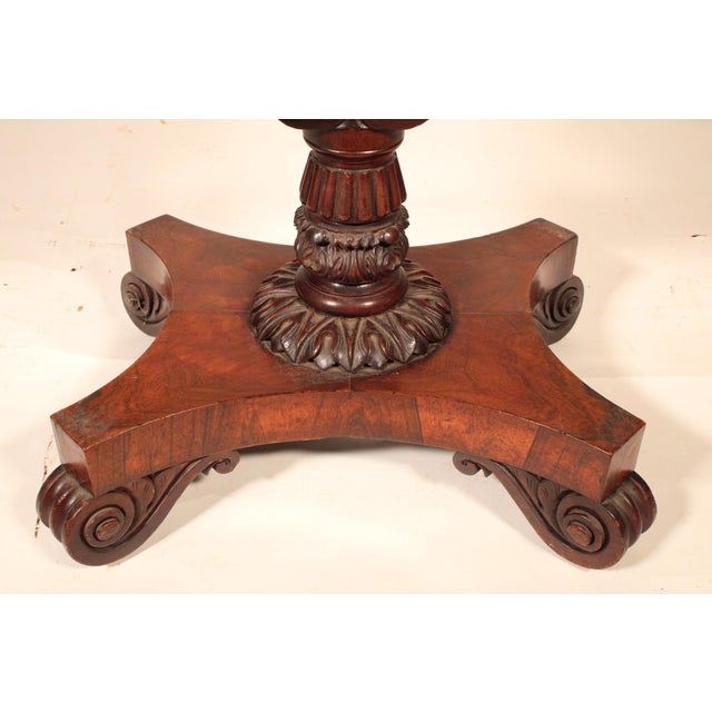 Brown William IV Rosewood and Mahogany Sewing/Side Table For Sale - Image 8 of 12