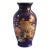 Late 20th Century Satsuma Ware Cobalt Porcelain Rickshaw Painted Vase For Sale