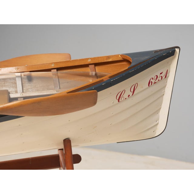 Wood Reimagined Boat-Form Coffee Table with Glass Top For Sale - Image 7 of 11