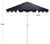 Modern Torsa 9 Ft Crank Umbrella, Navy/White Pole For Sale - Image 3 of 9