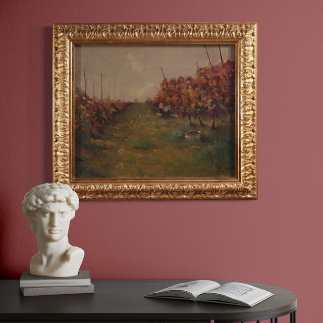 Italian Artist, The Vineyard in Druento, 1992, Oil on Canvas For Sale - Image 15 of 16