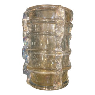Murano Glass Vase with Pure Gold by Costantini, 1990s For Sale