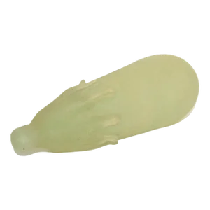 Mint Green Italian Scavo Glass Aubergine Eggplant Figurine Vegetable Sculpture