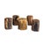2000 - 2009 Set of 5 Raw Wood Rough Grain Finish Irregular Shape Short Stool Table For Sale - Image 5 of 11