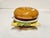 Mid 20th Century Vintage Ceramic Hamburger Coaster Set With Saucer - 8 pcs For Sale - Image 5 of 14