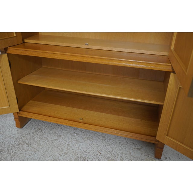 1950s German Mid Century Modern 3 Piece Oak Bookcase Cabinet For Sale In Philadelphia - Image 6 of 17