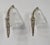 Charles Schneider A pair of French art deco floral motif wall sconces circa 1925-1935 in nickel-plated cast bronze or...