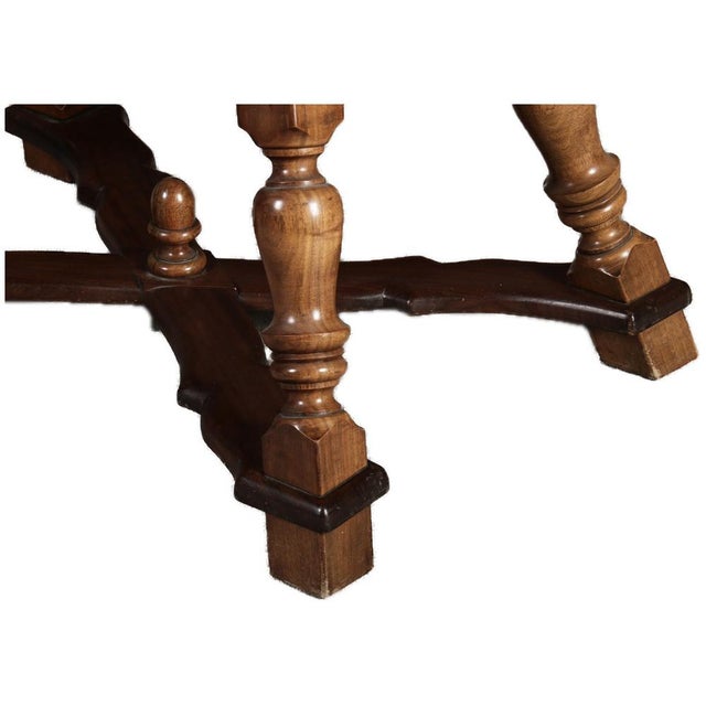 Antique Extendable Slate Table in Walnut, 1930 For Sale - Image 6 of 18