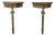 Antique Italian Consoles in Green and Yellow Wood, 1700s, Set of 2 For Sale