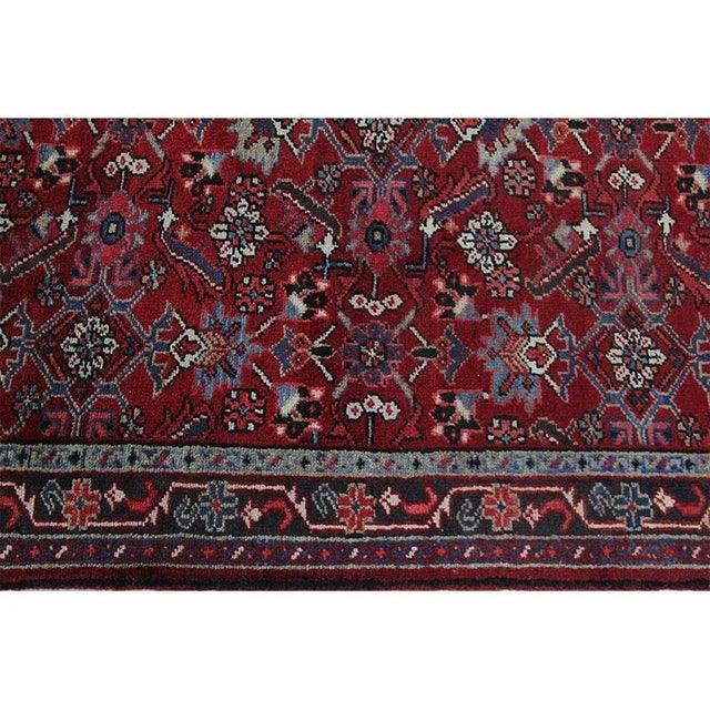 Textile 1960s Vintage Persian Heriz Runner Rug 3’9″ X 19’3″ For Sale - Image 7 of 10
