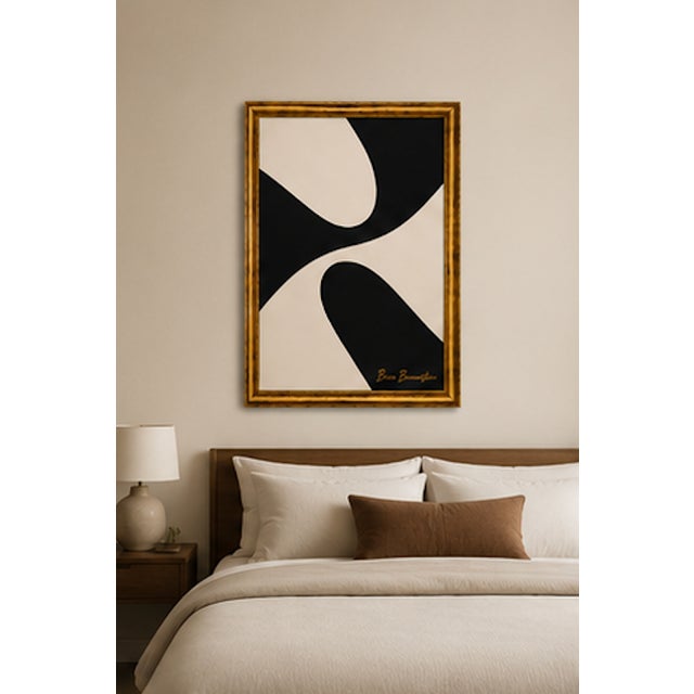 Title: Convergence Modern Painting Framed, by Bryan Boomershine. A striking minimalist abstract composition by Bryan...