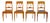 Antique Early 19th Century Austrian Empire Walnut Chairs, Set of 4 For Sale