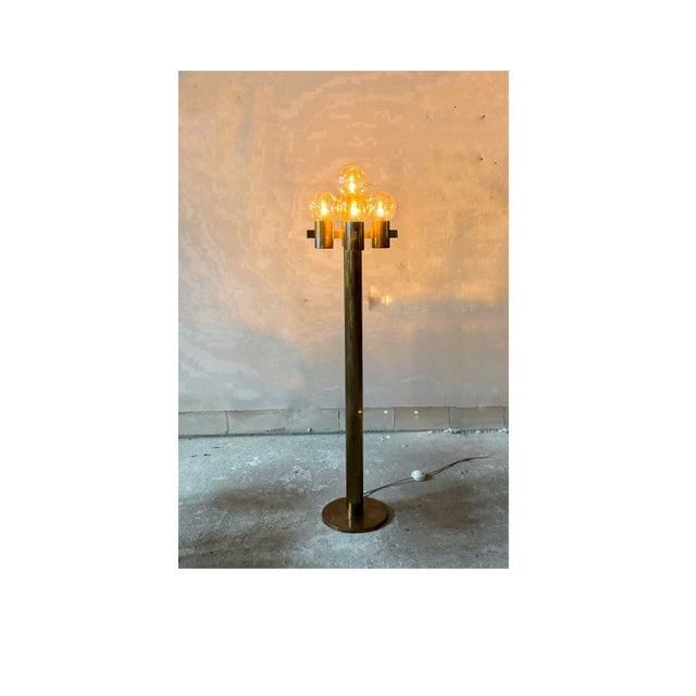 Metal Mid-Century Floor Lamp by Hans Agne Jakobsson for Hans-Agne Jakobsson AB Markaryd, Sweden, 1960s For Sale - Image 7 of 7