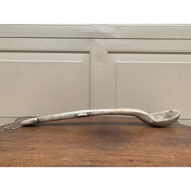 Farmhouse 19th Century French Country Hand-Carved Wooden Spoon For Sale - Image 3 of 11