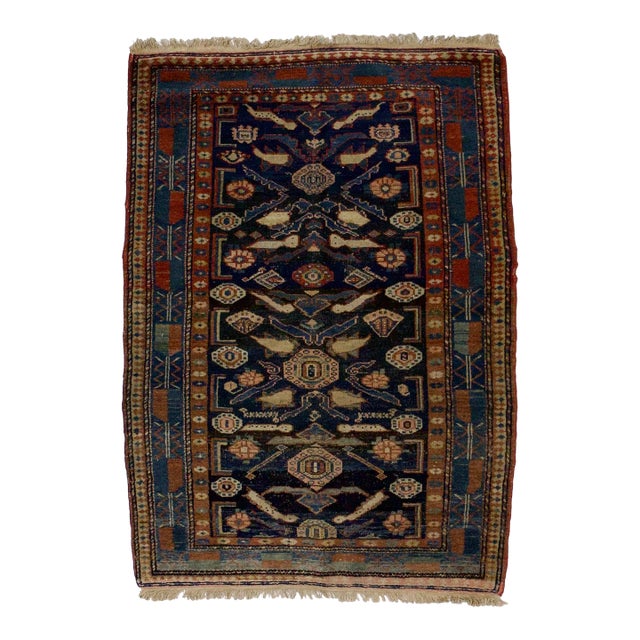 Antique Persian Malayer Rug 3'4" X 4’8" For Sale