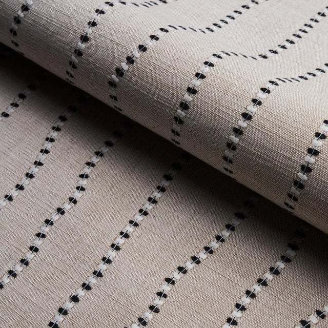 Contemporary Schumacher Elodie Embroidery Fabric in Natural For Sale - Image 3 of 4