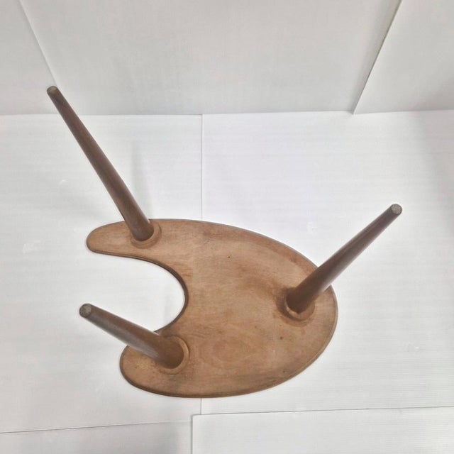 Vintage Tripod Side Table in Imitation Snake Skin, 1950s For Sale - Image 4 of 10