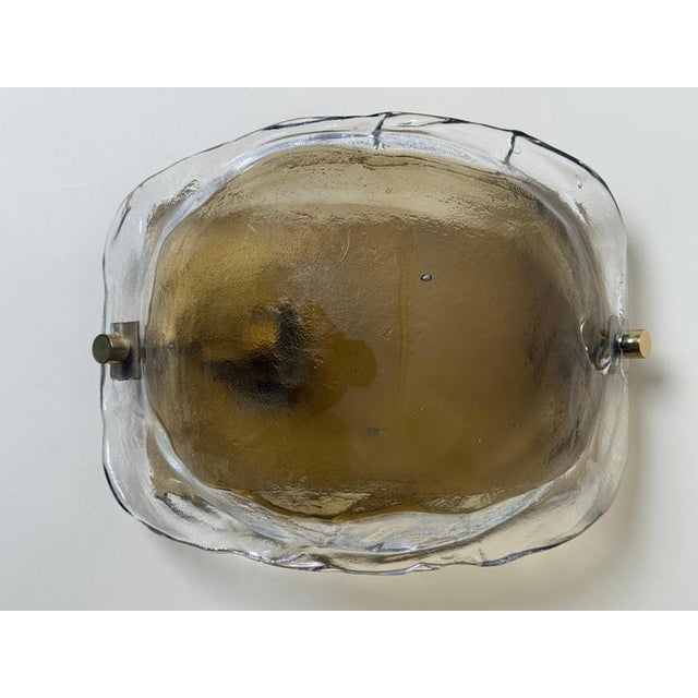 Brown Amber and Clear Murano Glass Wall Light from Kaiser Idell, Germany, 1970s For Sale - Image 8 of 18