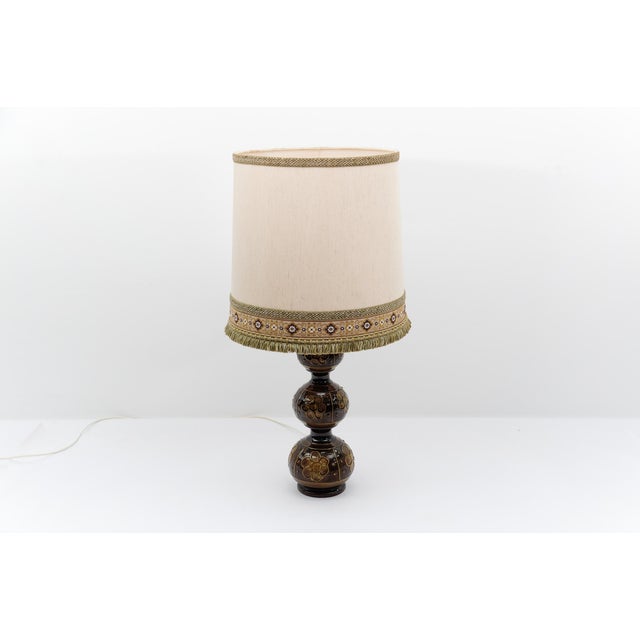 Green Ceramic Table Lamp Base from Kaiser Leuchten, Germany, 1960s For Sale - Image 4 of 7