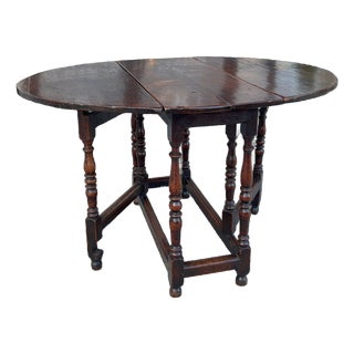 Late 19th Century English Oak Gateleg Table For Sale