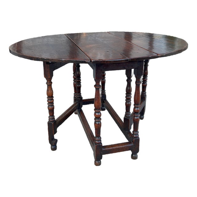Late 19th Century English Oak Gateleg Table For Sale