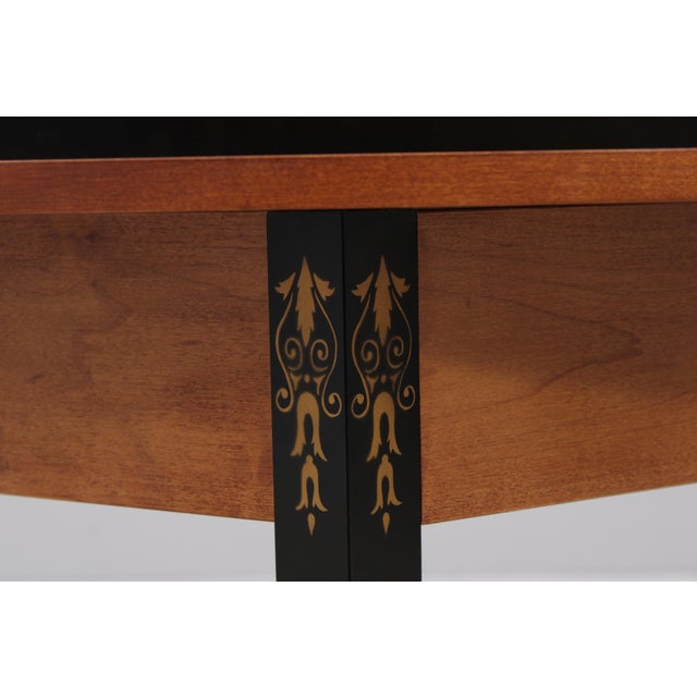 Brown Hitchcock Early American Stenciled Console Table For Sale - Image 8 of 13