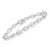 Contemporary Sterling Silver Diamond Link Bracelet (0.5 cttw, I-J Color, I3 Clarity) For Sale - Image 3 of 7